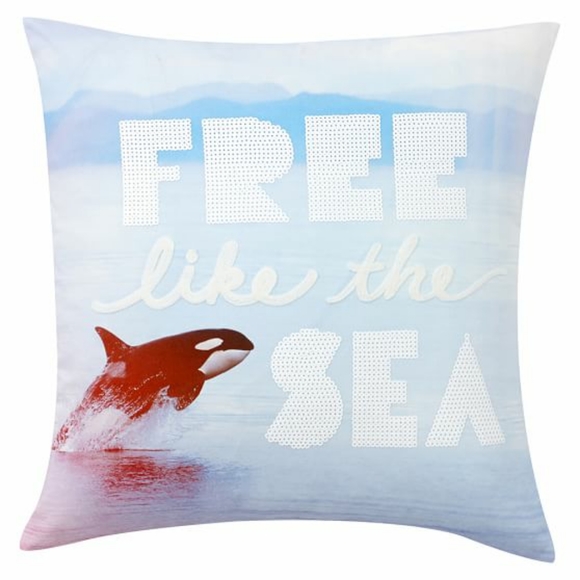 BNWT Pottery Barn Teen Free like the sea pillow sham - Picture 1 of 6